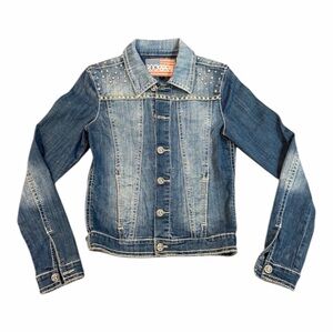 Rock & Roll Cowgirl Studded Denim‎ Jacket – Women’s Small